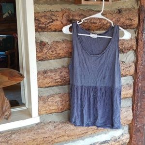 Navy & White Striped Old Navy Peplum Tank